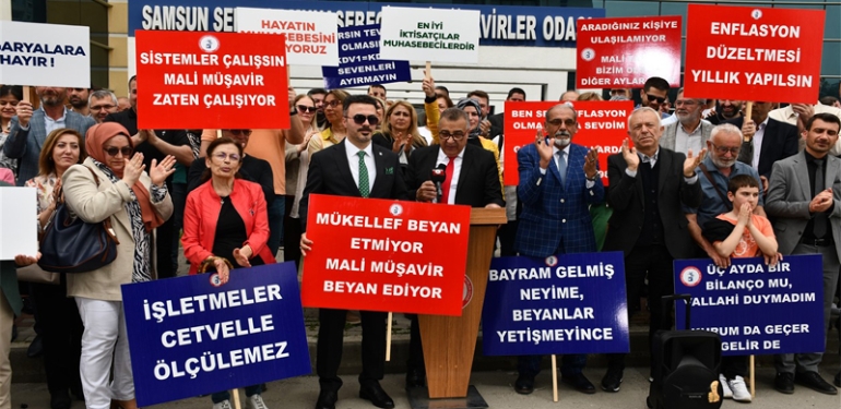 Samsun’da Muhasebeciler Eylemde