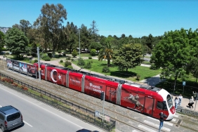 Samsun Tramvaylarına 19 Mayıs'a Özel İmaj