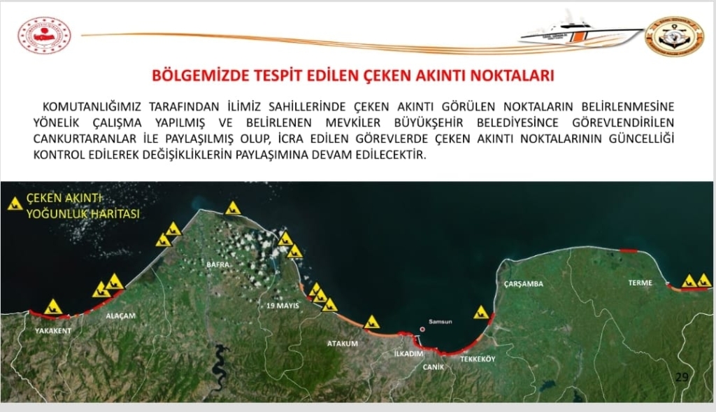 Samsun'da Deniz'e Girilemeyecek Yerler