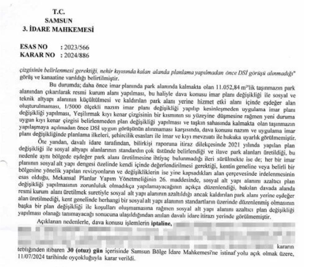 Çarşamba Hükümet Konağı İnşaatına Mahkemeden Şok İptal Kararı