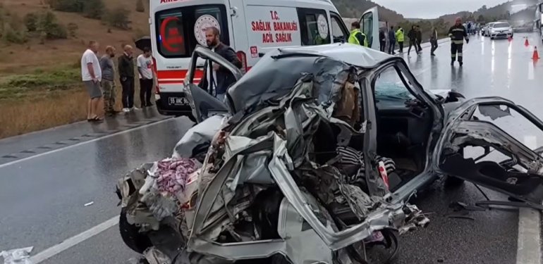 Samsun’da Feci Kaza