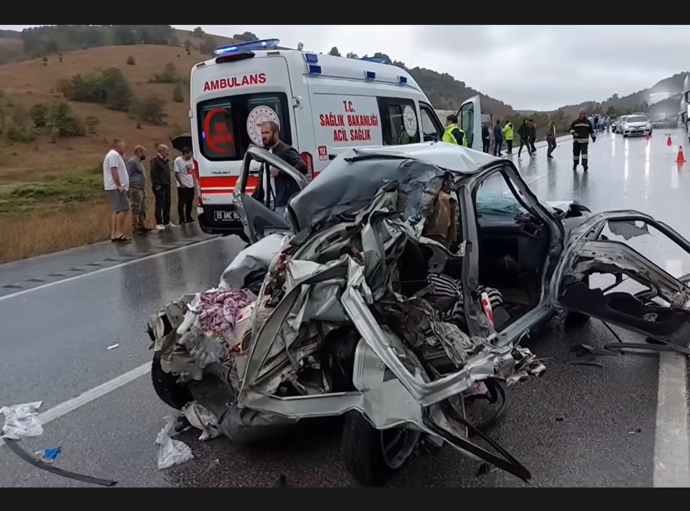 Samsun’da Feci Kaza