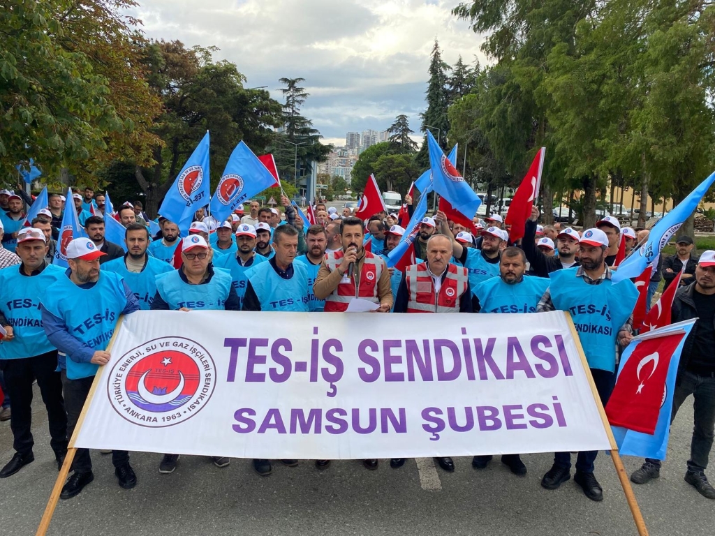 TES-İŞ Sendikası üyeleri