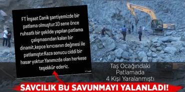 Taş Ocağı Patlamasında Dinamit İzine Rastlanmadı!