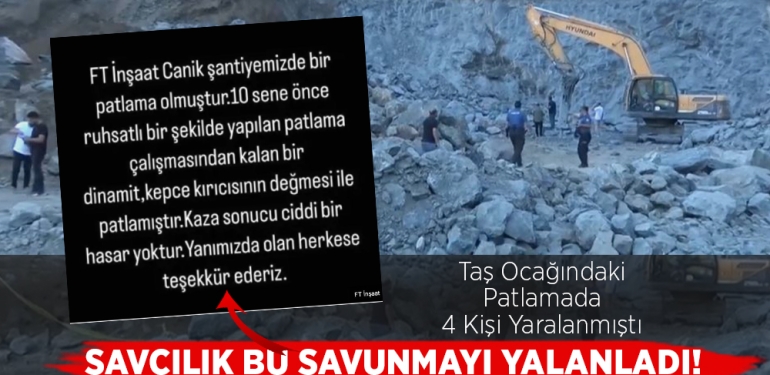 Taş Ocağı Patlamasında Dinamit İzine Rastlanmadı!