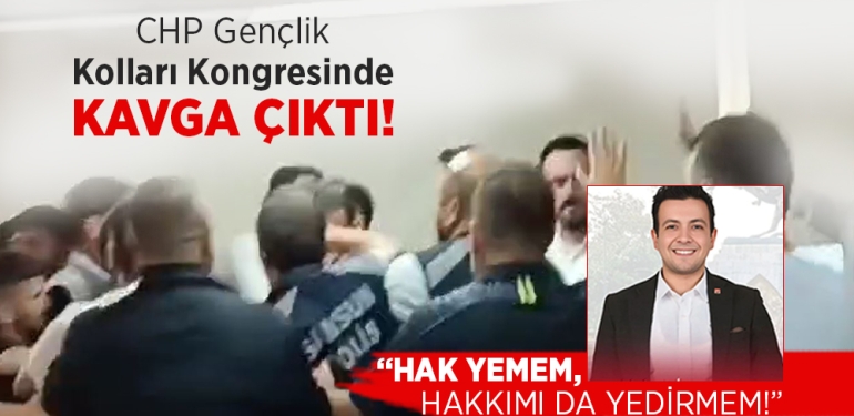 CHP Samsun İl Gençlik Kolları Kongresinde Kavga