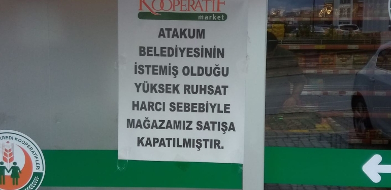 Atakum’daki TKK Marketleri Aylarca Ruhsatsız Çalışmış