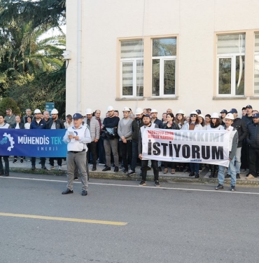 Samsun'da Mühendis TEK-SEN Üyeleri İş Bıraktı
