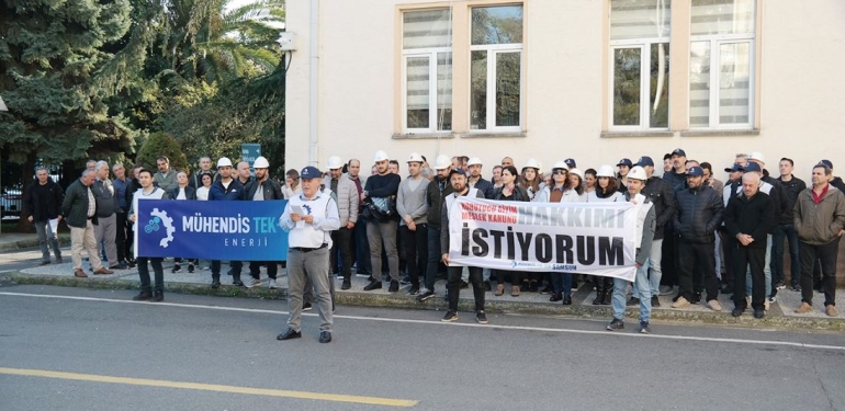 Samsun’da Mühendis TEK-SEN Üyeleri İş Bıraktı
