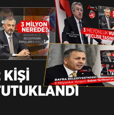 Bafra Belediyesi’ndeki Vurgunda 2 Tutuklama