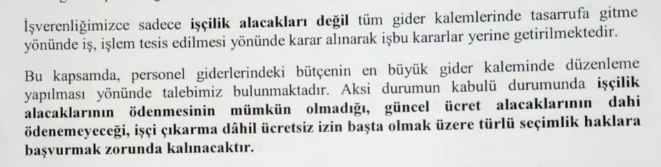 İŞÇİYE KAPIYI GÖSTERDİ...