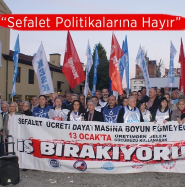 Samsun’da Kamu Çalışanları ve Emeklilerden Enflasyon Protestosu