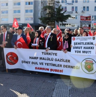 Samsun’da Şehit Aileleri ve Gazilerden Öcalan Tepkisi
