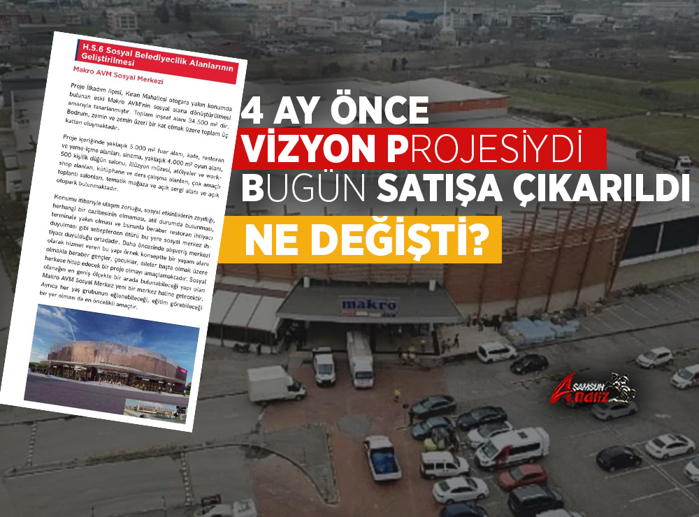 Samsun’da Eski Makro AVM Satışa Çıkarıldı