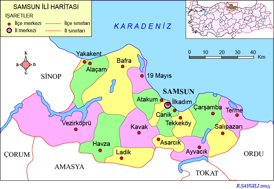 Samsun İli Haritası