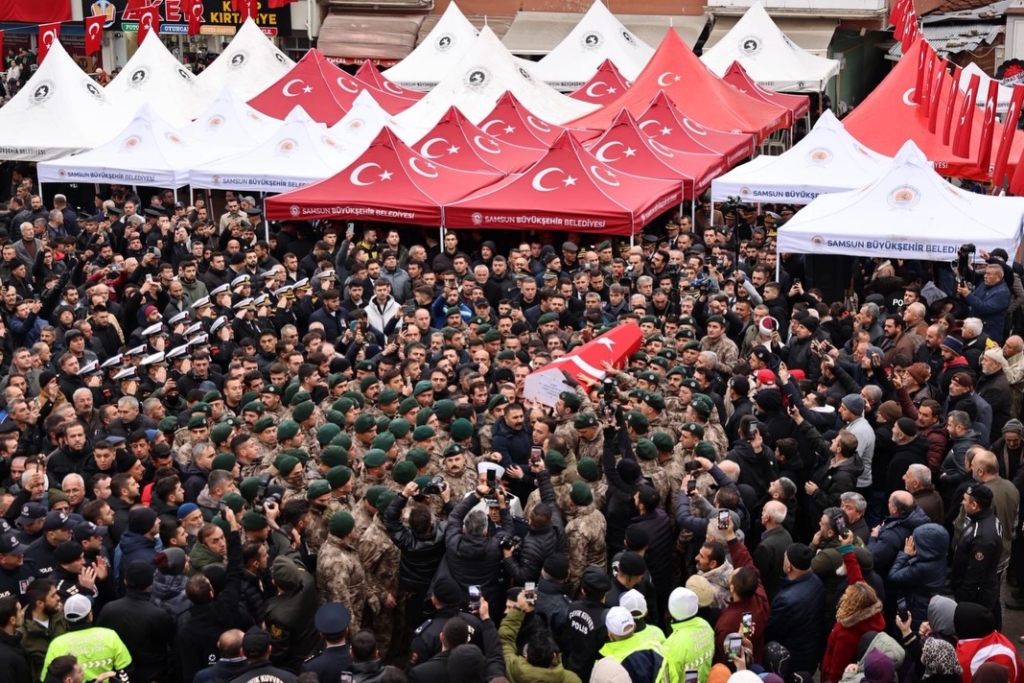 Samsun Şehidini Uğurladı