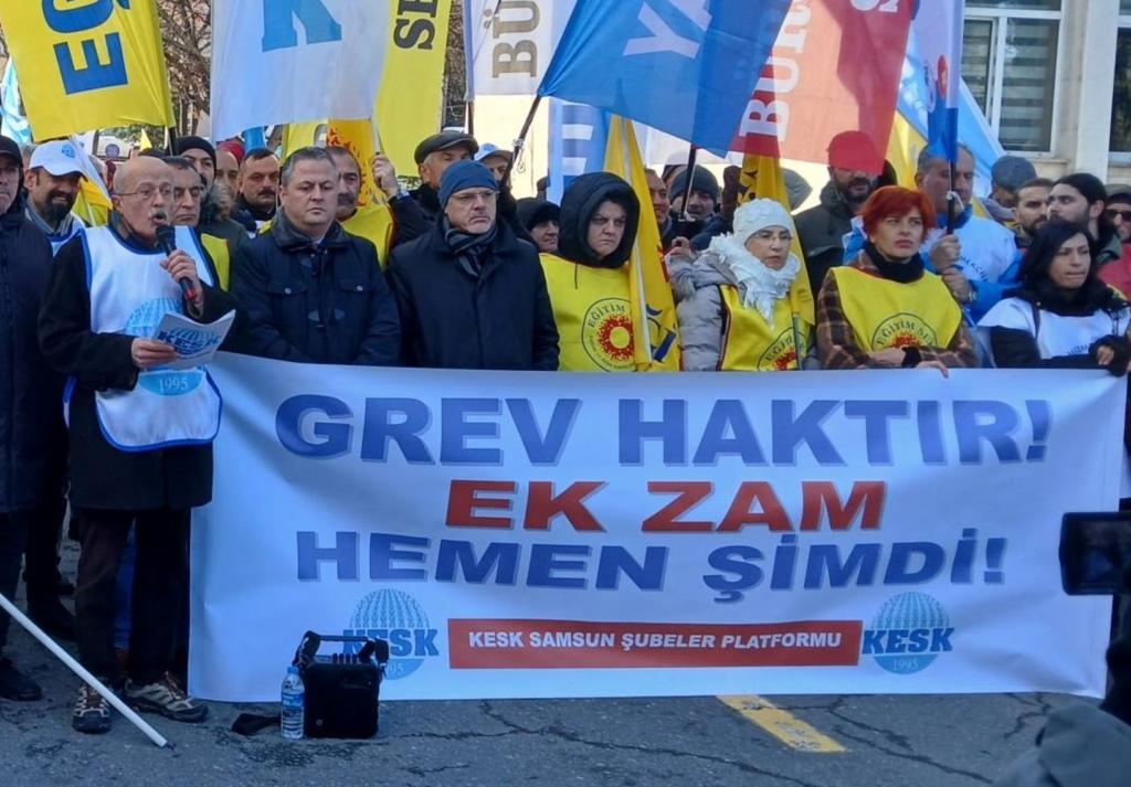 KESK Samsun’da İş Bıraktı