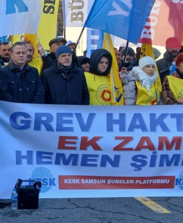 KESK Samsun’da İş Bıraktı