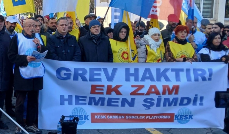 KESK Samsun’da İş Bıraktı
