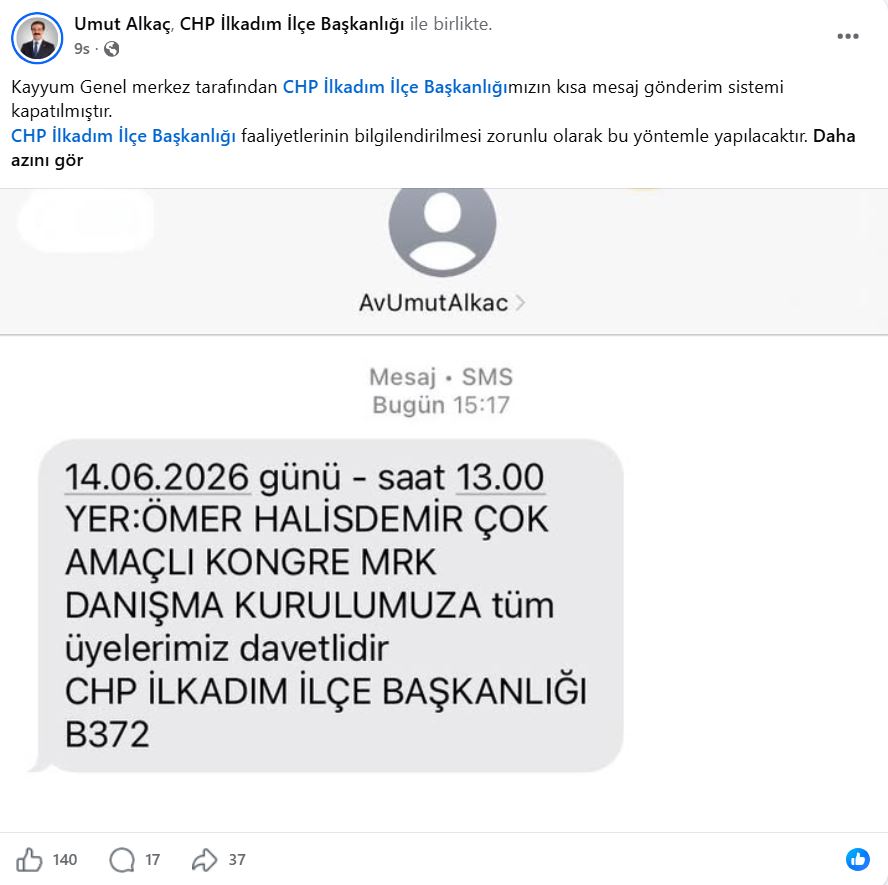 CHP’de İç Tartışmaların Yansıması Samsun’a Ulaştı