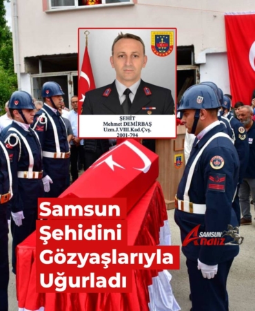 Samsun Şehidini Gözyaşlarıyla Uğurladı