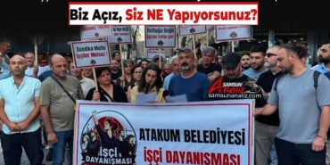 Atakum Belediyesi İşçileri Bayrak Açtı